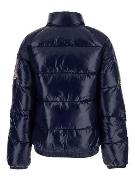 Geci de iarna PYRENEX Vintage Mythic Blue Down Jacket With Stand-Up Collar And Logo Patch On The Sleeve In Tech Fabric Unisex BLUE Femei (BM 19068555) 2