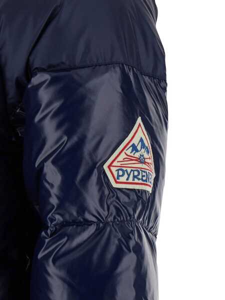 Geci de iarna PYRENEX Vintage Mythic Blue Down Jacket With Stand-Up Collar And Logo Patch On The Sleeve In Tech Fabric Unisex BLUE Femei (BM 19068555) 3