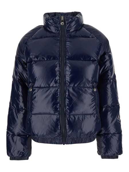 Geci de iarna PYRENEX Vintage Mythic Blue Down Jacket With Stand-Up Collar And Logo Patch On The Sleeve In Tech Fabric Unisex BLUE Femei (BM 19068555) 1