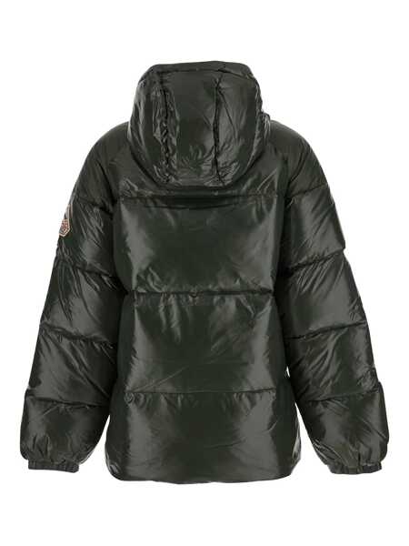 Geci de iarna PYRENEX Sten Green Down Jacket With Drawstring Hood And Logo Patch In Technical Fabric Unisex GREEN Femei (BM 19068558) 2