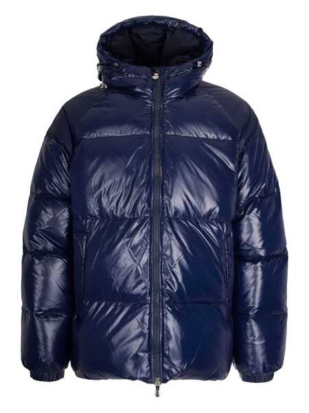 Geci de iarna PYRENEX Sten Blue Down Jacket With Drawstring Hood And Logo Patch In Technical Fabric Unisex BLUE Femei (BM 19068564) 1