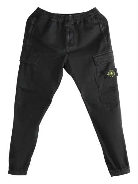 Pantaloni Stone Island Stone Island Cargo Trousers With Logo Patch Black Barbati (BM 19068909) 1