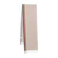 Esarfe Paul Smith Beige Scarf In Cashmere With Multicolor Stripes Barbati