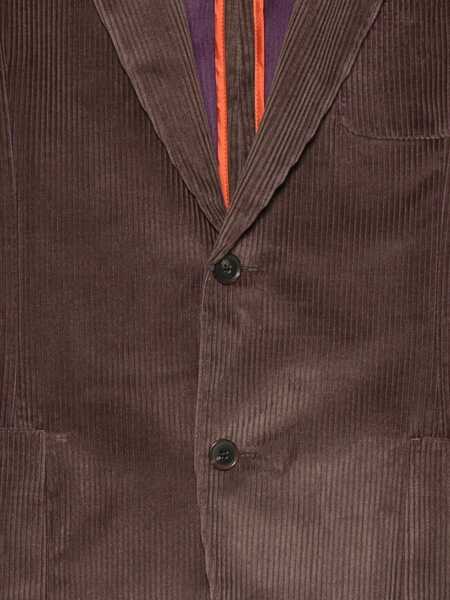Sacouri Paul Smith Paul Smith Brown Ribbed Cotton Single-Breasted Blazer GREY Barbati (BM 19069464) 3