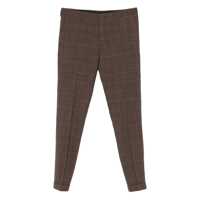 Pantaloni Paul Smith Brown Trousers In Wool And Cashmere With Printed Check Barbati