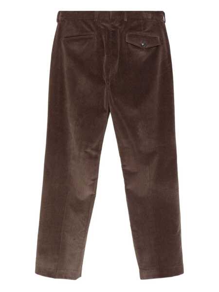 Pantaloni Paul Smith Paul Smith Brown Ribbed Cotton And Velvet Casual Trousers BROWN Barbati (BM 19069476) 2