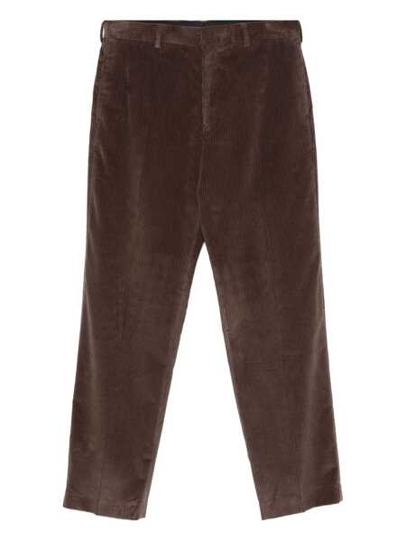 Pantaloni Paul Smith Paul Smith Brown Ribbed Cotton And Velvet Casual Trousers BROWN Barbati (BM 19069476) 1