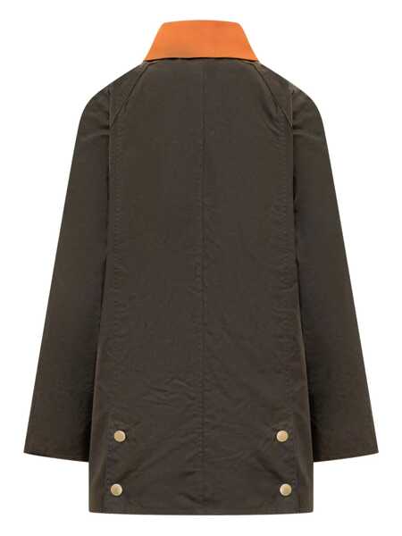 Geci Barbour Barbour Barbour Waxed Jacket With Contrast Collar GREEN Femei (BM 19069494) 2