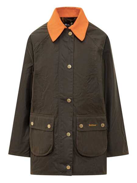 Geci Barbour Barbour Barbour Waxed Jacket With Contrast Collar GREEN Femei (BM 19069494) 1