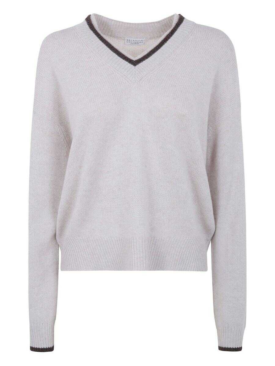 Pulovere Brunello Cucinelli Brunello Cucinelli Sweaters GREY Femei (BM 19069512) 1