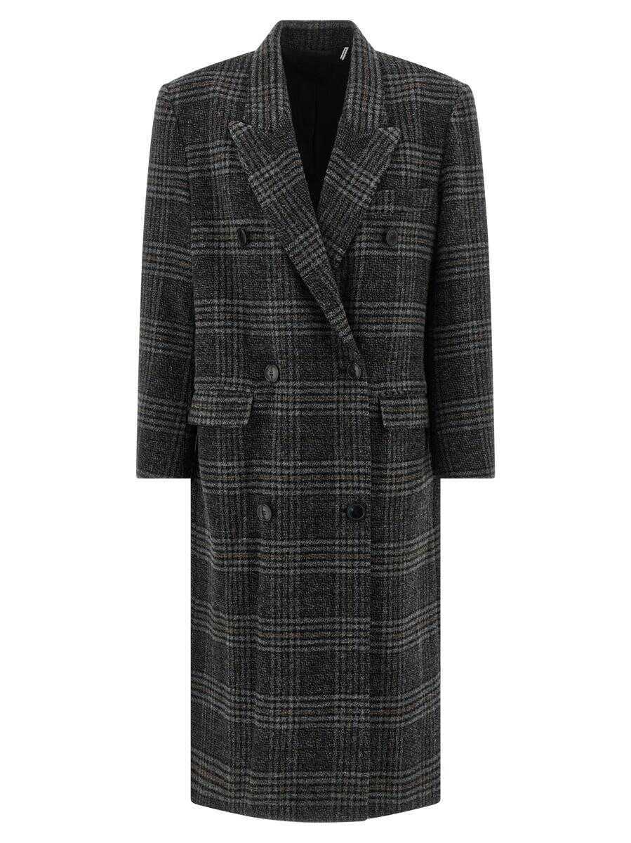 Paltoane Isabel Marant Isabel Marant toile Lexana Coat GRAY Femei (BM 19069641) 1
