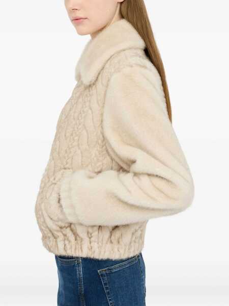 Paltoane Liu Jo Liu Jo Beige Faux Fur Jacket Beige Femei (BM 19069713) 4