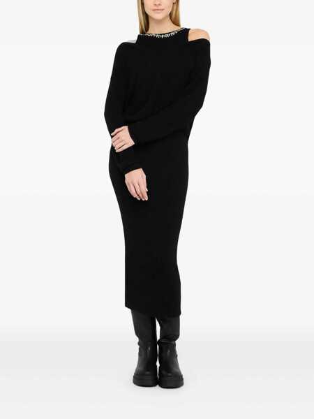 Rochii Liu Jo Liu Jo Knitted Dress Featuring A V-Neck Black Femei (BM 19069722) 2