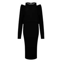 Rochii Liu Jo Knitted Dress Featuring A V-Neck Femei