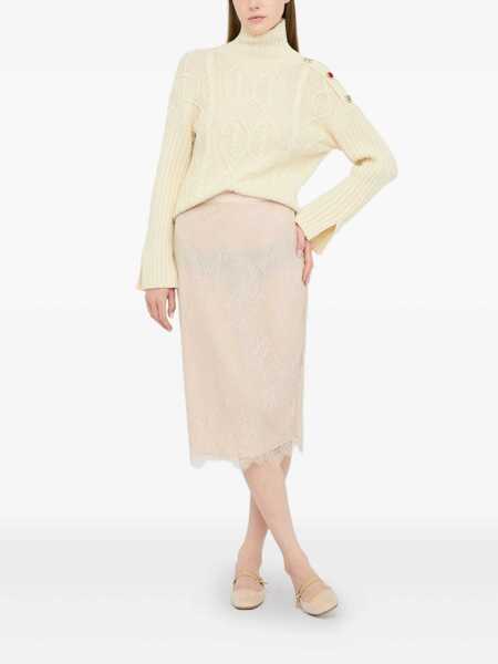 Pulovere Liu Jo Liu Jo Cream Color  Turtleneck Wool Sweater With A Knitted Pattern Beige Femei (BM 19069725) 2