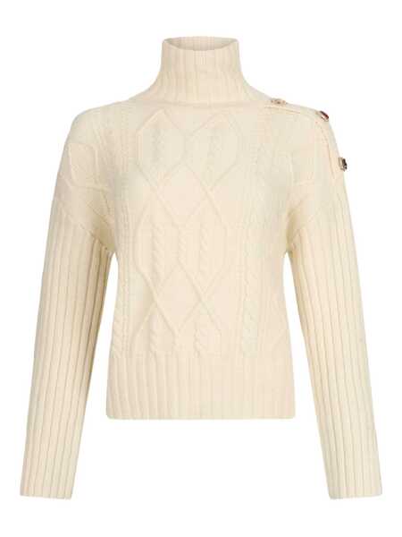 Pulovere Liu Jo Liu Jo Cream Color  Turtleneck Wool Sweater With A Knitted Pattern Beige Femei (BM 19069725) 1