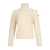 Liu Jo Liu Jo Cream Color  Turtleneck Wool Sweater With A Knitted Pattern Beige