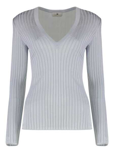 Topuri Elisabetta Franchi Elisabetta Franchi Long Sleeve Top In Viscose BLUE Femei (BM 19069887) 1