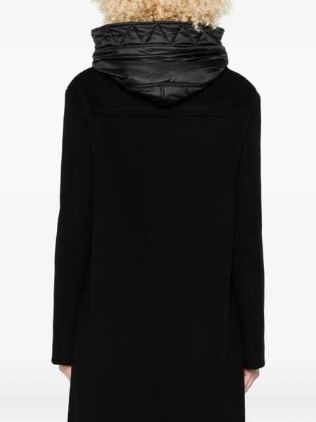 Paltoane Fay Fay Double Front Coat In Black Wool And Cashmere Black Femei (BM 19070088) 4