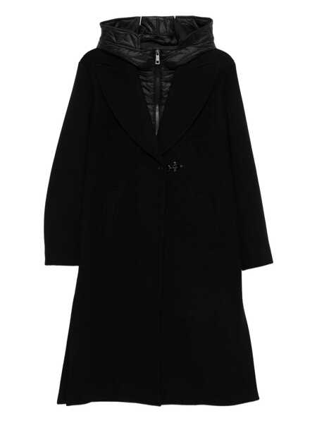 Paltoane Fay Fay Double Front Coat In Black Wool And Cashmere Black Femei (BM 19070088) 1