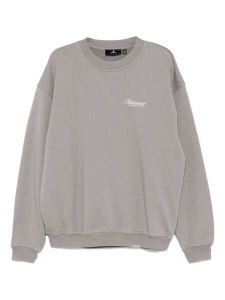 Tricouri REPRESENT Represent Represent Gray T-Shirt With Embroidered Logo GREY Barbati (BM 19070139) 1