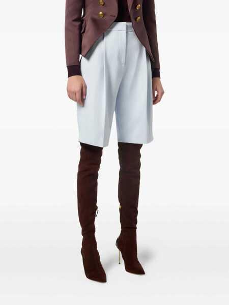 Pantaloni casual Elisabetta Franchi Elisabetta Franchi Bermuda In Crpe GREY Femei (BM 19070241) 4