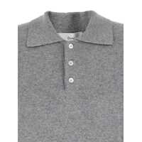 Imbracaminte DUNST Dama - Pulovere DUNST Grey Sweater With Polo Collar And Ribbed Details In Cashmere Woman GREY Femei (BM 19071030) - B-mall.ro