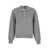DUNST Grey Sweater With Polo Collar And Ribbed Details In Cashmere Woman GREY