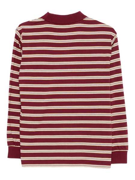 Pulovere DUNST Bordeaux Sweater With All-Over Striped Motif And Front Logo In Cotton Woman Red Femei (BM 19071036) 2