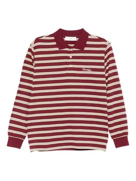 Pulovere DUNST Bordeaux Sweater With All-Over Striped Motif And Front Logo In Cotton Woman Red Femei (BM 19071036) 1