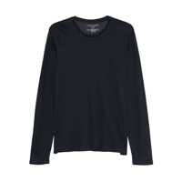 Tricouri Majestic Filatures Navy Blue Long-Sleeved T-Shirt Barbati