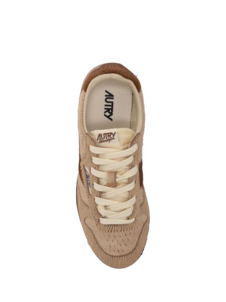 Sneakers AUTRY Autry Windspin Low Wom Pony/Nylon IVORY/IVORY Femei (BM 19071489) 3