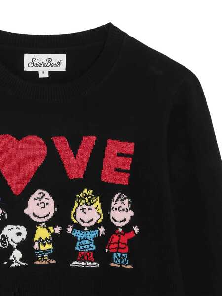 Pulovere casual Mc2 Saint Barth PRINCESS-PEANUTS LOVE 00L Black   Fete (BM 19071717) 3