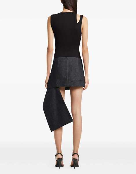 Topuri COURRGES Transverse Cotton 90s Top BLACK Femei (BM 19071739) 3