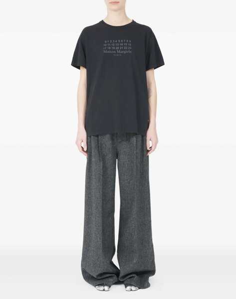 Tricouri Maison Margiela Logo Cotton T-shirt WASHED BLACK Femei (BM 19071763) 2