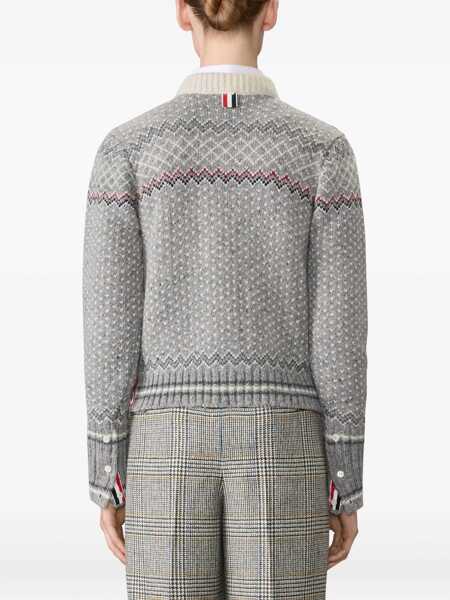 Cardigane Thom Browne Wool and Mohair Cardigan LT GREY Femei (BM 19071769) 4
