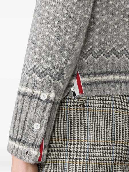 Cardigane Thom Browne Wool and Mohair Cardigan LT GREY Femei (BM 19071769) 5
