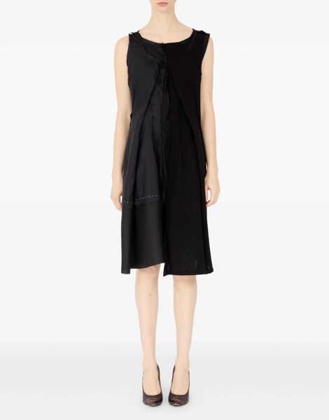 Rochii Maison Margiela Virgin Wool Midi Dress BLACK/WHITE EMBROIDERY Femei (BM 19071799) 2