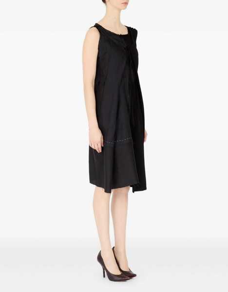 Rochii Maison Margiela Virgin Wool Midi Dress BLACK/WHITE EMBROIDERY Femei (BM 19071799) 3