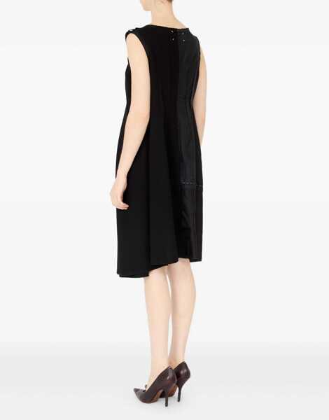Rochii Maison Margiela Virgin Wool Midi Dress BLACK/WHITE EMBROIDERY Femei (BM 19071799) 4