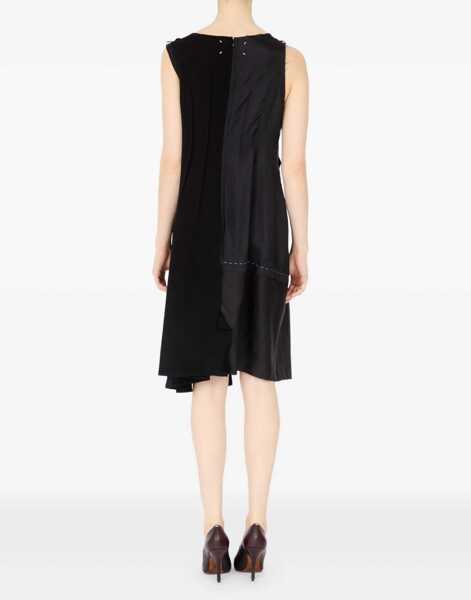 Rochii Maison Margiela Virgin Wool Midi Dress BLACK/WHITE EMBROIDERY Femei (BM 19071799) 5