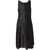 Maison Margiela Virgin Wool Midi Dress BLACK/WHITE EMBROIDERY