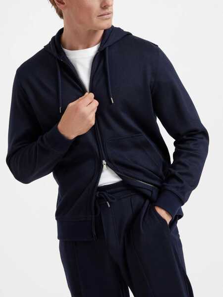 Bluze de trening Brunello Cucinelli Cashmere Hoodie NAVY Barbati (BM 19071811) 3