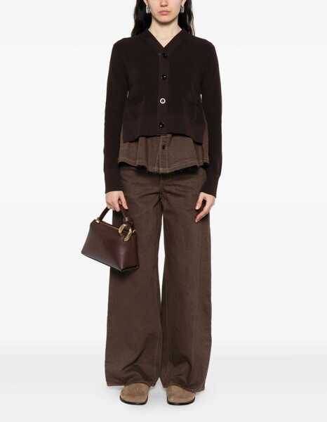 Blugi Sacai Nylon and Denim Jeans BROWN Femei (BM 19071832) 2