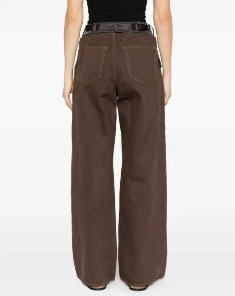 Blugi Sacai Nylon and Denim Jeans BROWN Femei (BM 19071832) 4