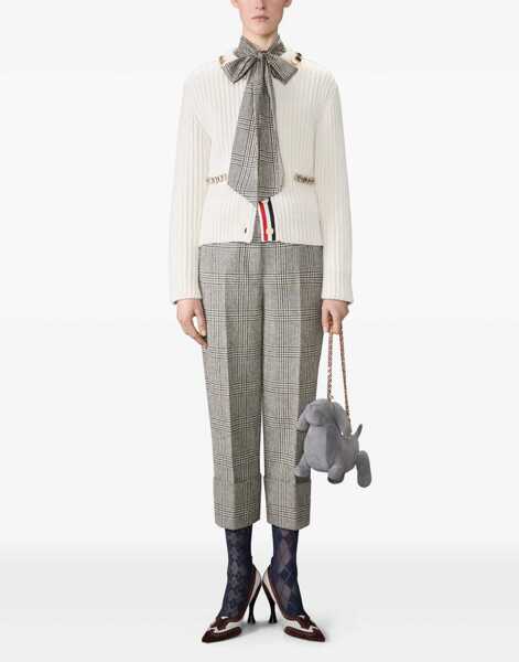 Camasi casual Thom Browne Hunting Tweed Silk Twill Shirt BLK/WHT Femei (BM 19071844) 2