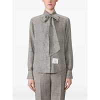 Imbracaminte Thom Browne Dama - Camasi casual Thom Browne Hunting Tweed Silk Twill Shirt BLK/WHT Femei (BM 19071844) - B-mall.ro
