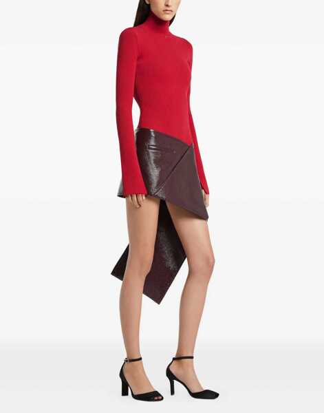 Fuste COURRGES Vinyl Mini-skirt BURGUNDY Femei (BM 19071850) 3