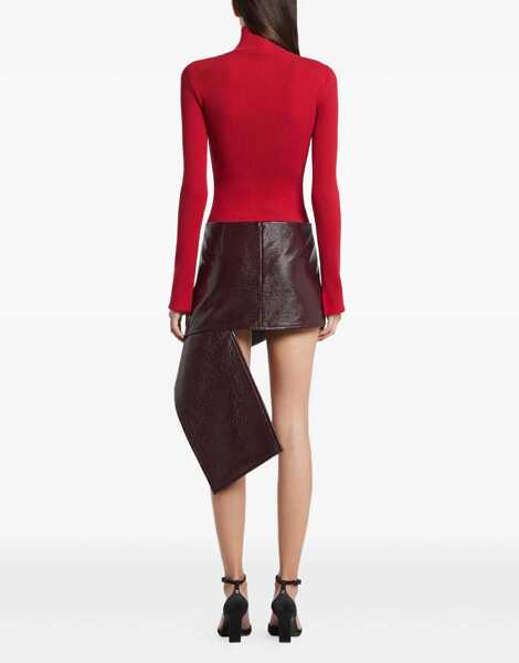 Fuste COURRGES Vinyl Mini-skirt BURGUNDY Femei (BM 19071850) 4