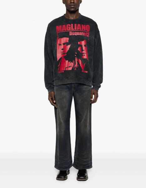 Bluze de trening DSQUARED2 Sweatshirt With Print GREY Barbati (BM 19071883) 2